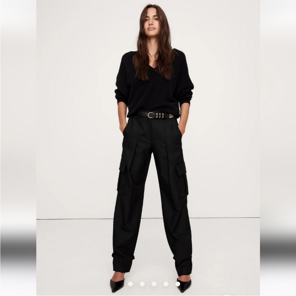 Banana Republic Women's Black Cargo Trousers